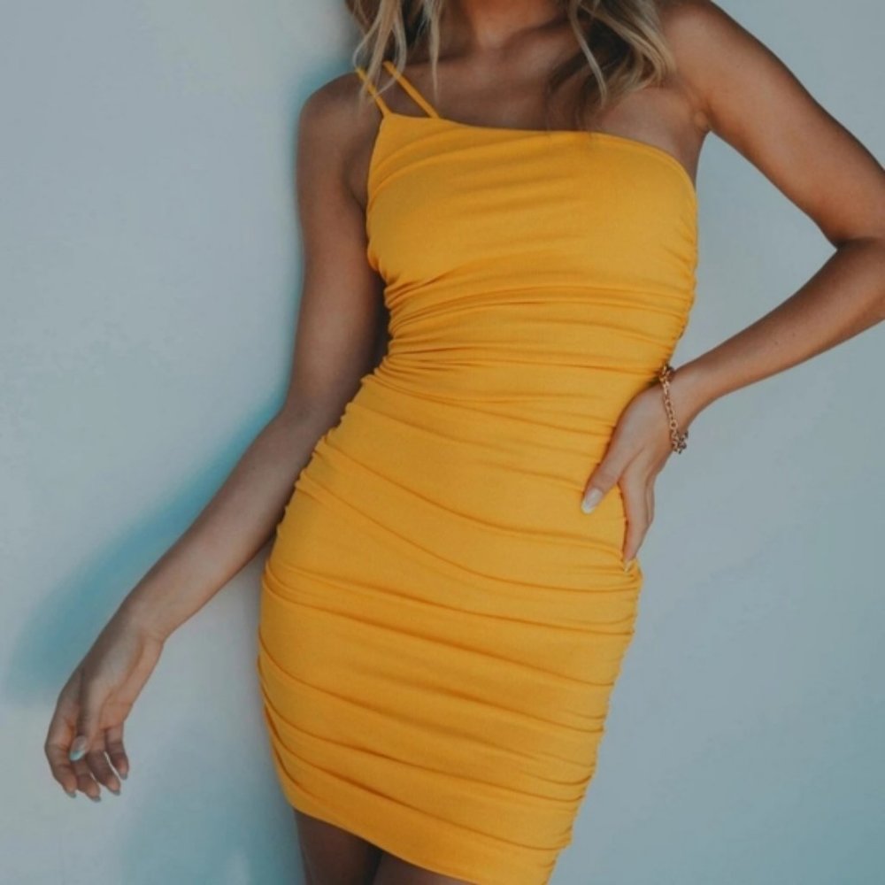 Princess Polly Orange Reece Bodycon Mini Dress 4US